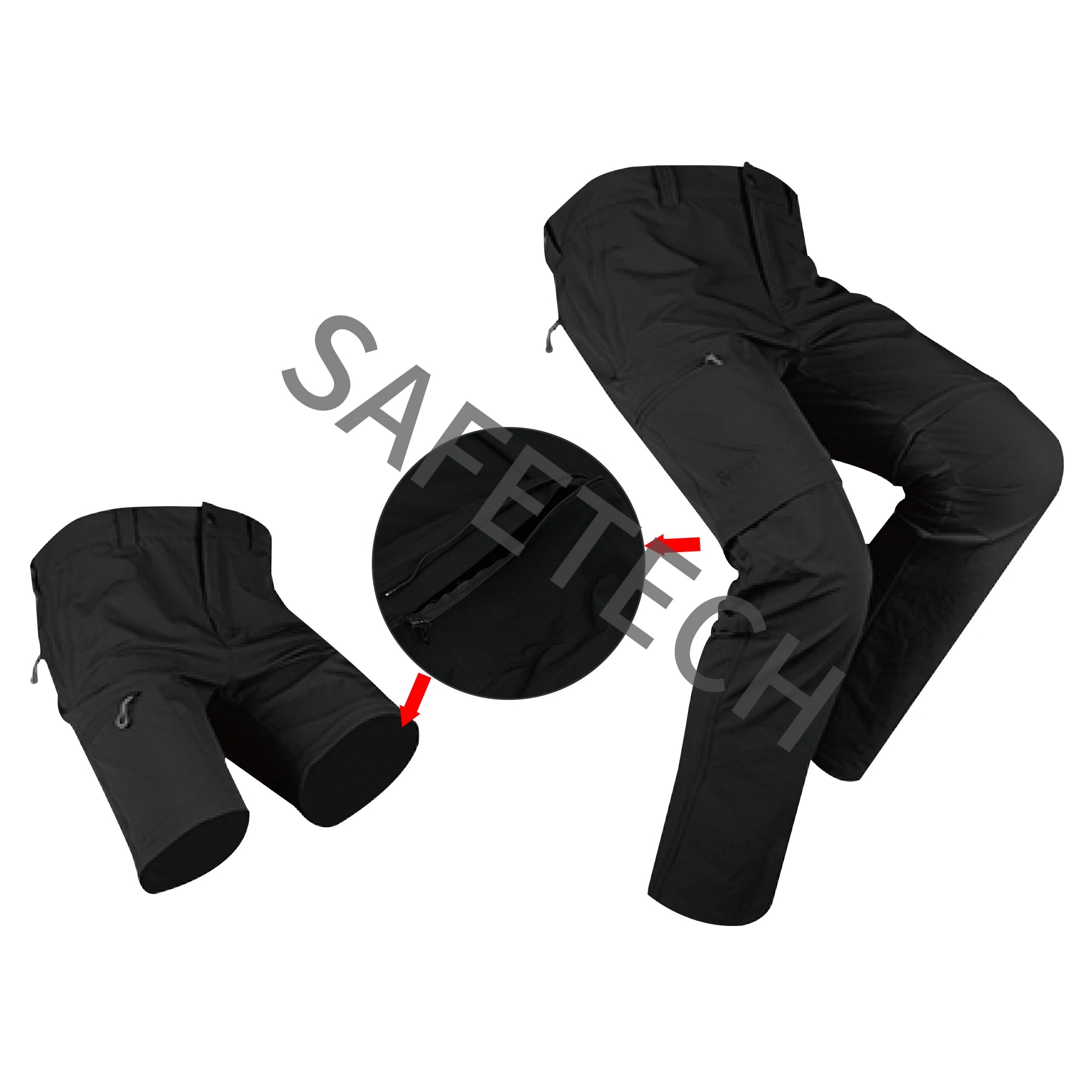 4-way Stretch Workwear Working Cargo Trouser Detachable Shorts Outdoor Jogging Multi-functional High-capacity Tactical Pants