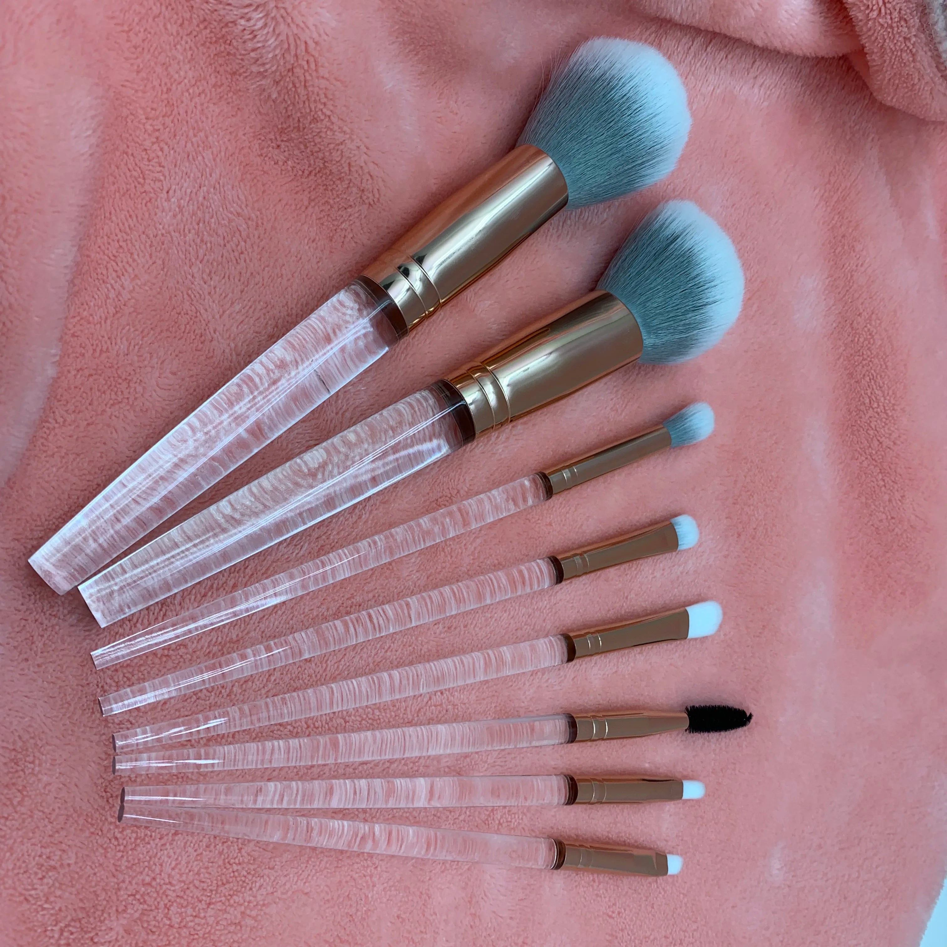 2025 New Chinese Manufacturer Crystal Handle Custom logo Makeup Brush Set