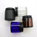 Candle Jar Amber Clear Black  Metal Lid Glass Jar Candle Hot Sale Popular  Style Candle Jars