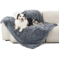 Solid Color Reversible Soft Sherpa PV Fleece Waterproof Dog Bed Cover Pet Blanket Throws for Bed Sofa and Floor