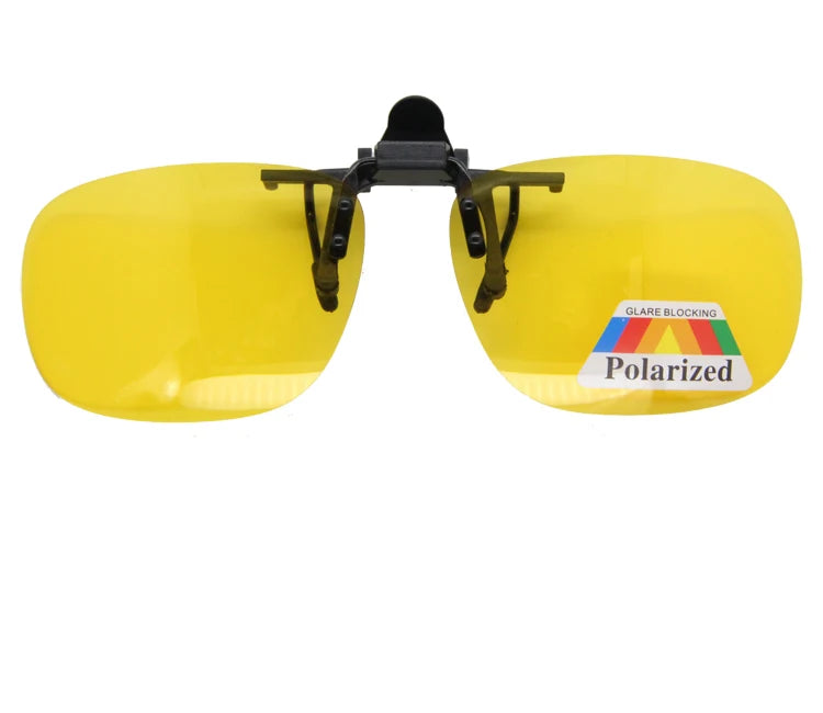 Ready to Ship Driver Performance Eyewear Flip-Up Polarized Night Vision Glasses with 58-43 UV400 TAC Lenses