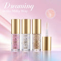 Dragon Ranee 3 Colors Large Brush Head Mirror Pearl Lip Oil Glaze Hydrating Lip Moisturizing Fine Lip Care