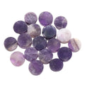 DIY Wholesale Bulk Natural Crystal Stone Amethyst Button Small Round Slice Stone Ornament for Gifts