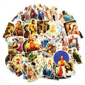 68Pcs Jesus Christian Bible Graffiti Sticker for Laptop Bottle Decor Christian Figures Stickers