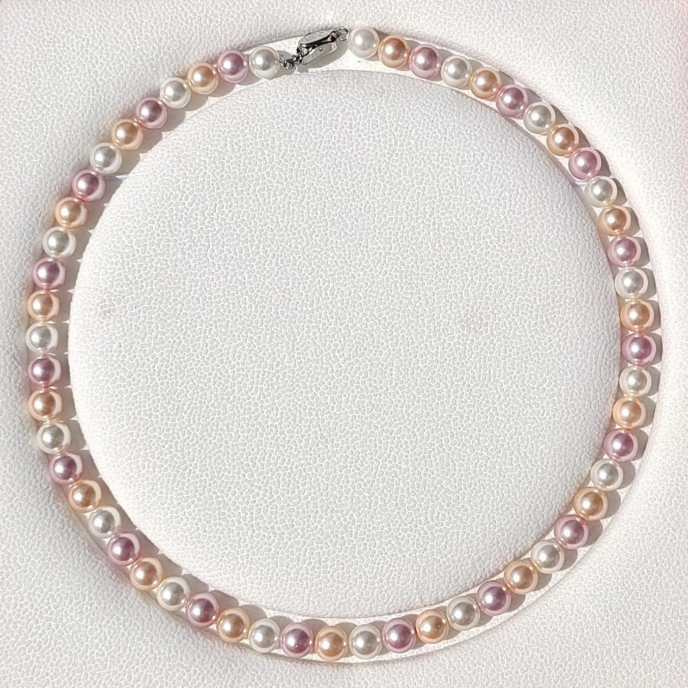 Wholesale 8/10mm Pearl Jewelry Necklace Colorful Natural Shell Pearl Beads Chain Necklace for Women Gifts