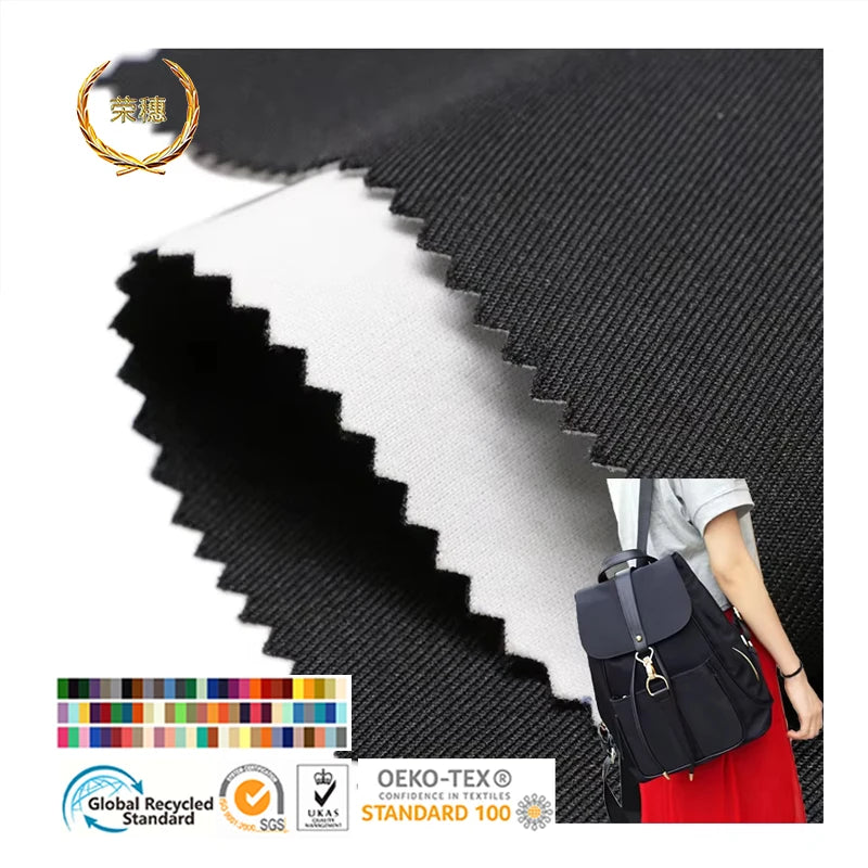 Wholesale Customized Abrasion-resistant Waterproof Windproof Polyester Twill Woven Laminated Knitted Composite Canvas Fabric