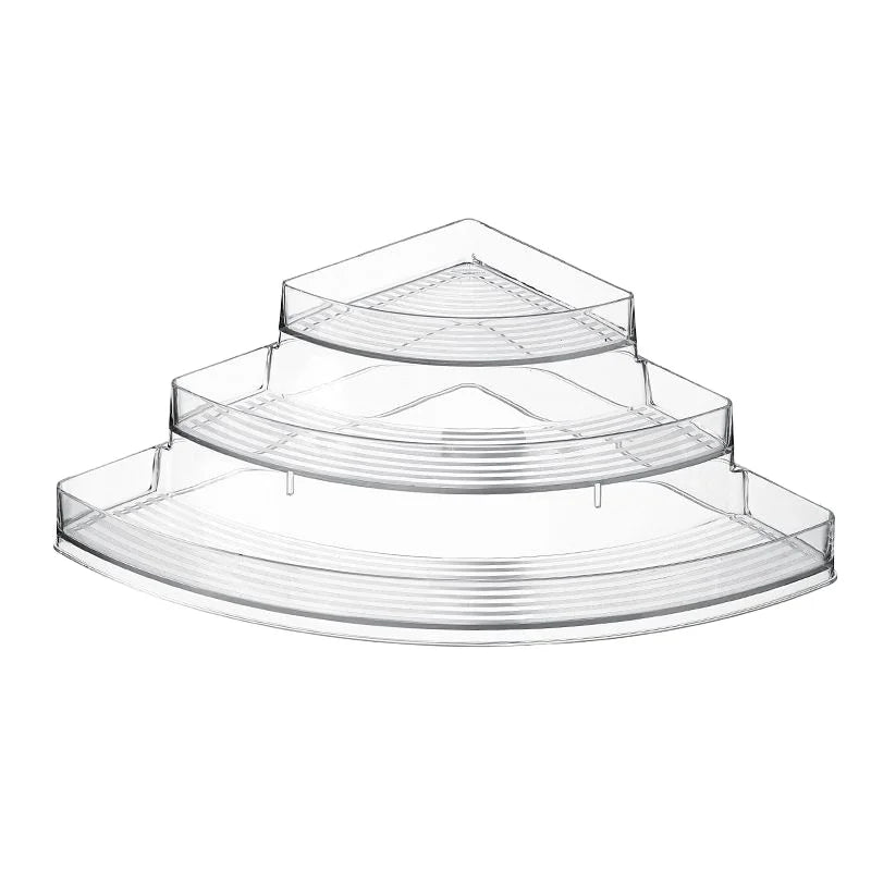 Kitchen Corner Shelf 3 Tier Display Holder Cosmetic Organizer Acrylic Organizer Makeup