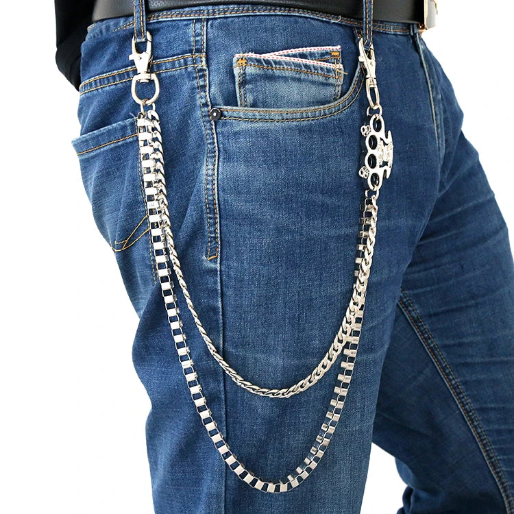 Wholesale New Custom Pants Chain High Waist Knuckles Punk Necklace Jeans Wallet Chain for Men Women