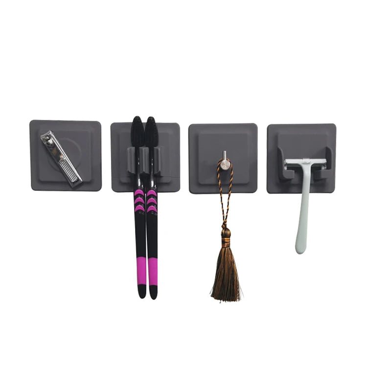 Convenient Silicone Toothbrush Holder Stand Tooth Brush Holder Set Bathroom Hook