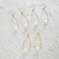 Minimalist Mami Pearl Water Drop Earrings Stainless Steel Beach Girl Gift for Party Cute Aloha Ocean MOMI Jewelry
