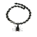 15MM Cuban Chain With Spider Pendant Chain Men's Rhinestone Black Crystal Necklace Chain Choker