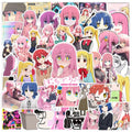 50PCS New Animation Cute Anime Girl Decals for Teens Car Laptop Bottle Decorative Bocchi the Rock Sticker