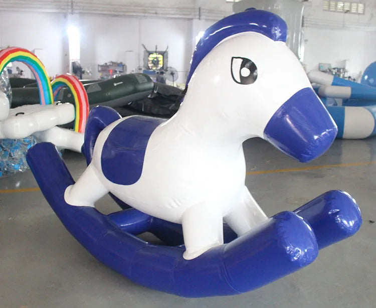 Air-tight Inflatable Rocking Water Floating Horse Inflatable Water Seesaw Horse for Kids