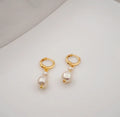 Minimalist Pearl Earrings Real Freshwater Pearl Pendant Earrings Pearl Jewelry Bridal Earrings Dainty Jewelry for Women