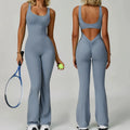 8260 Women's Athletic Gym Scrunch Butt Bodysuit One Piece Yoga Fitness Jumpsuit Workout Sports Bodysuits