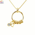 Name Engraved Customize Necklace Stainless Steel Silver Choker Simple Pendant Mother Necklaces