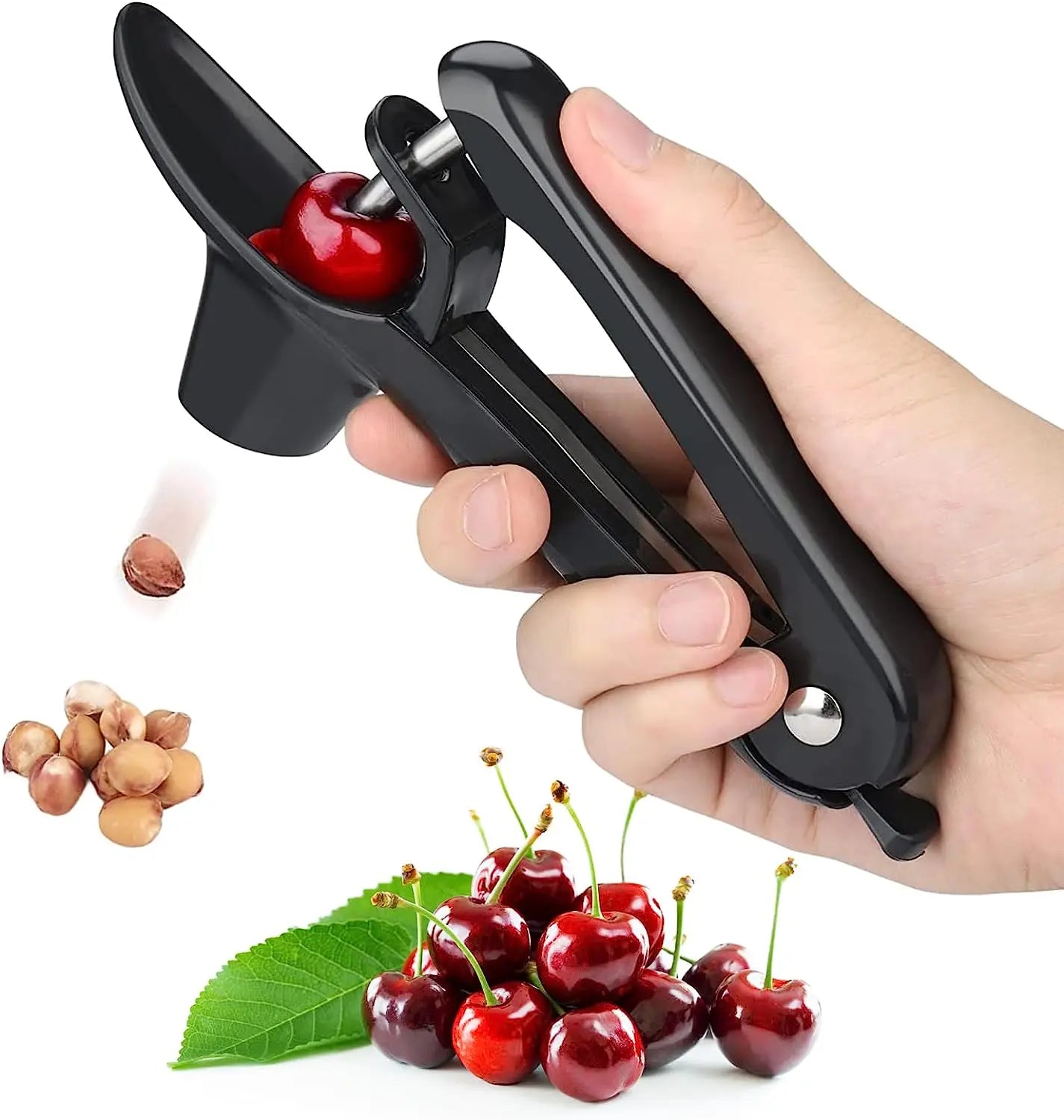 Multi-Function Heavy-Duty Olive and Cherry Pitters Corer Tool Space-Saving Lock Design Cherry Pitter