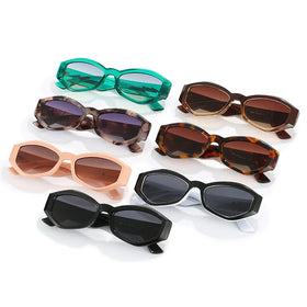 Trendy Cat Eye Shades Sun Glasses Vintage Women Uv40 Recycled Small Rectangle Sunglasses Women