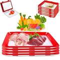 Wholesale Food Plastic Plate Preservation Storage Container Stackable Reusable Keeper Freezer Meal Creative Fresh Tray