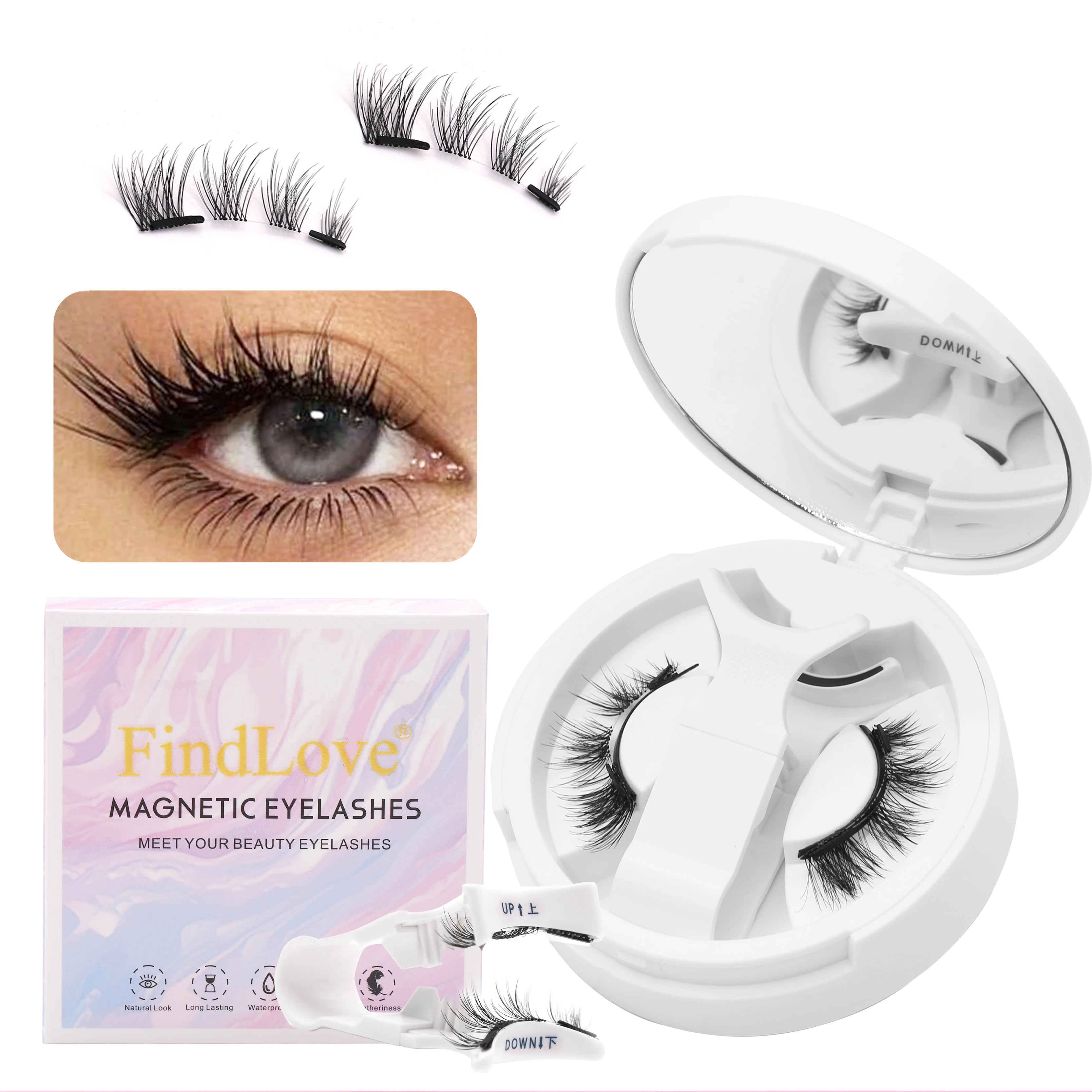 Reusable Magnetic Lashes No Glue Soft Comfortable & Irritation Free Private Label Magnetic Eyelashes Magnetic Lashes Strip