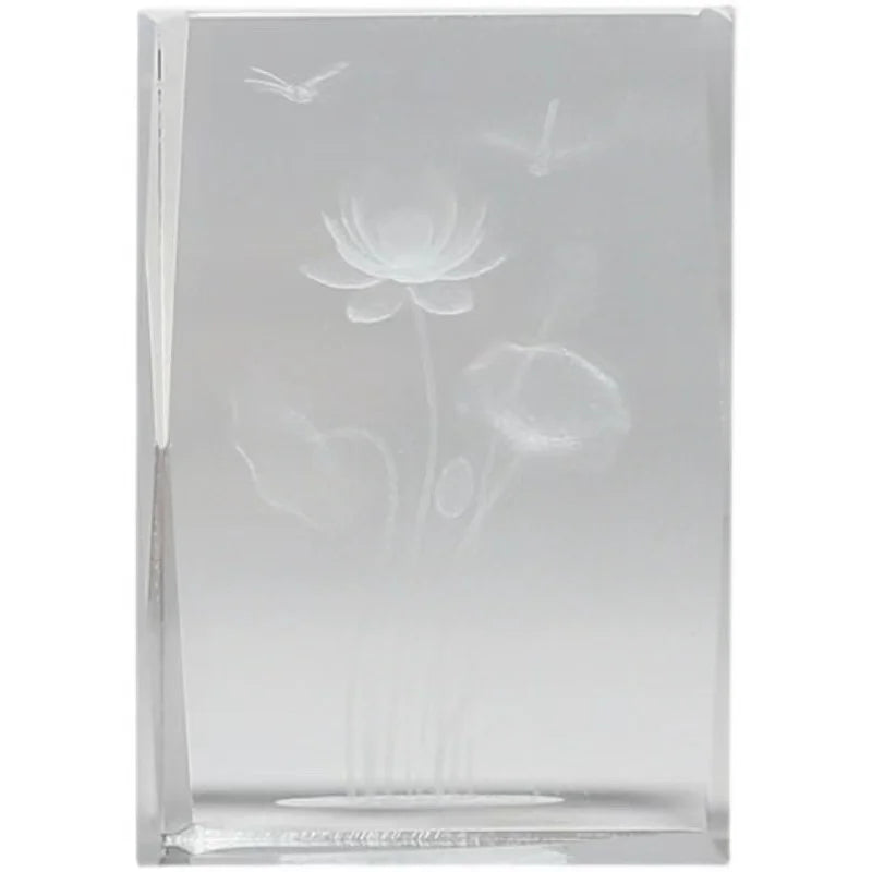 CR014 Customized 3-d Laser Inner Caver Craft Hot Sale Crystal Cube Special Gift for Friend Home Decoration