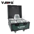 VSHOW WBRF0606 6PCS18w Flat DMX Wireless Battery Stage Wash Light Powered Led Par Concert Event