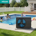 Ultra Quiet R32 Pool Heat Pump Full Inverter Constant Temperature WiFi Smart Control Titanium Exchanger 9kW 12kW 15kW