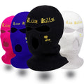 Unisex 3-Hole Winter Ski Mask Warm Black Knitted Balaclava Hat Full Face Snowboard Cap Hip Hop Style Beanie for Party