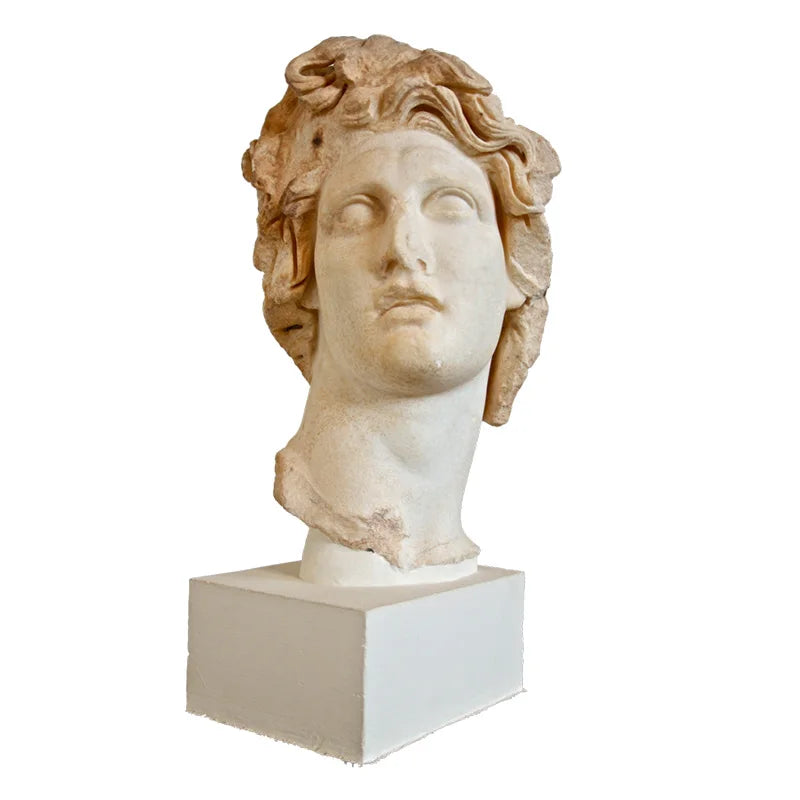 Stone Helios Head Bust Statues for Decoration Custom Greek Marble Natural Hand Carved Online Technical Supportfree Spare Parts MegaBDM