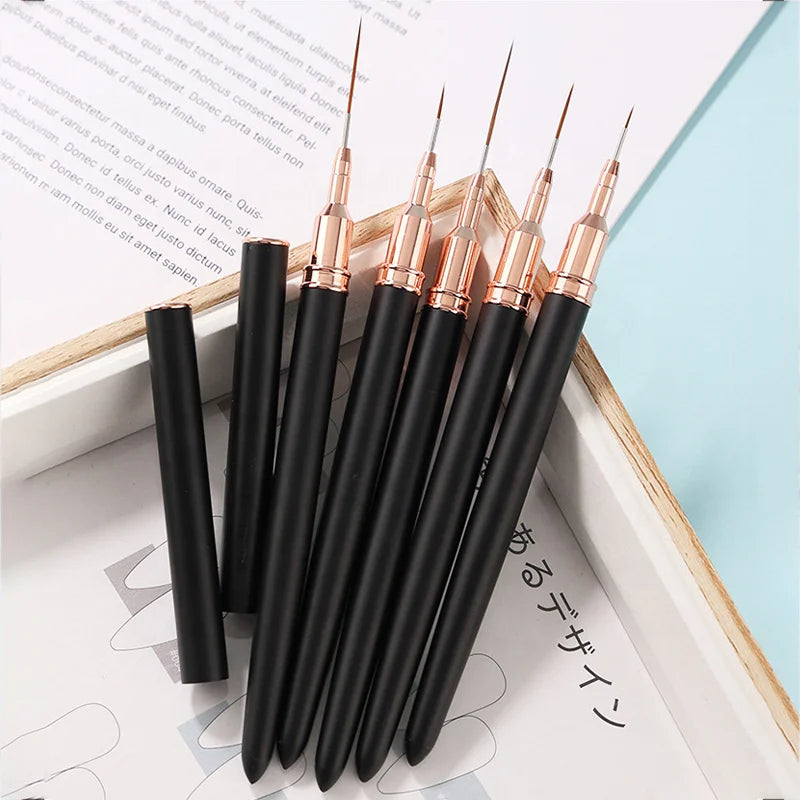Hot Selling Nails Supplies Professional Painting Tool French Tip 5/8/13/20/25mm Personalized 5pcs Liner Brush for Nails