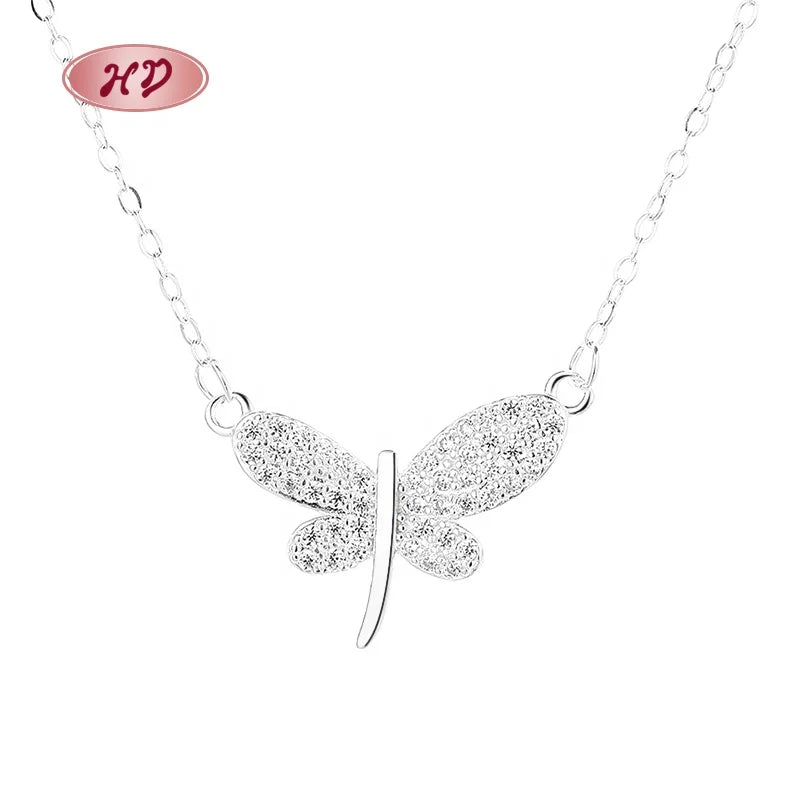 Fashionable Cubic Zirconia Women'S 925 Silver Necklace Jewelry 925 Sterling Silver Fine Jewelry Pendants Charms