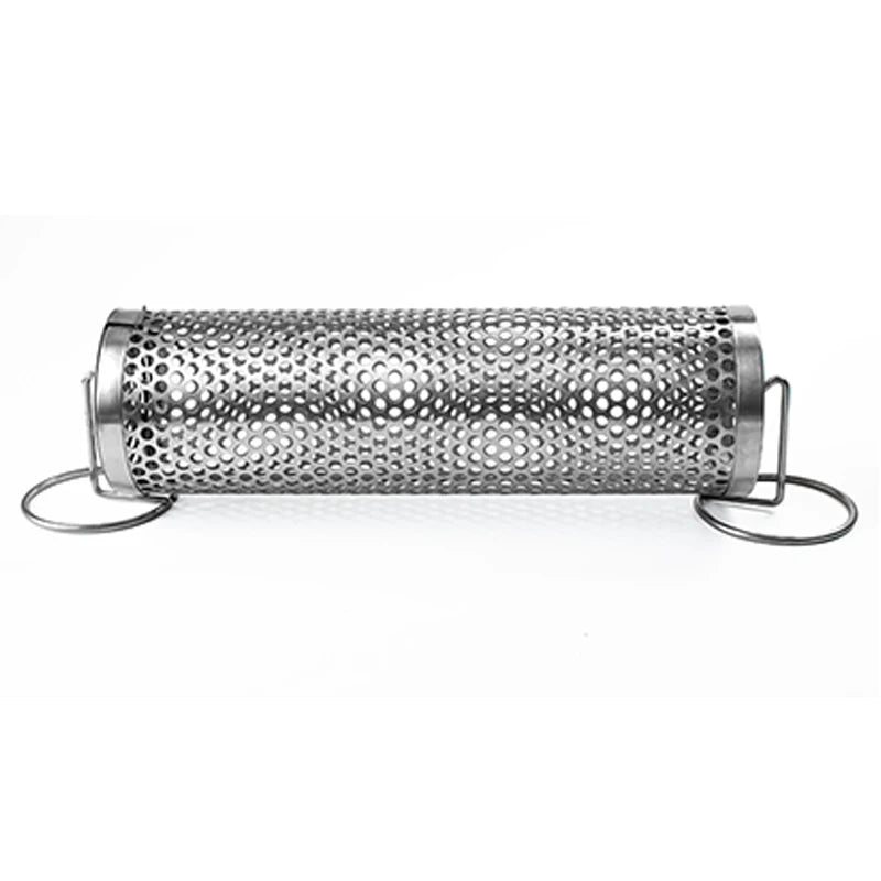 Stainless Steel 304 Rolling Grilling Basket-Durable Metal Design Smokeless Indoor/Outdoor BBQ Grill Tool for 3-5 People Easily