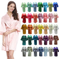 High-quality Hot Sale Satin Silk Robes for Women Home Wear Bride Bridesmaid Wedding Bridal Shower Satin Nightgown