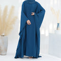 Luxury Dubai Abaya for Plus Size Muslim Women New Design Solid Color Long Sleeve Closed Polyester Dress Tie Belt Quick Dry