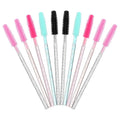 Hot Sale Disposable Silicone Mascara Brushes with Crystal Handle Cheap Eyelash Wands