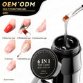JTING 6in1 Multifunction Gel Shiny Hard Top Coat Various Effect Construction Gel Builder Modelling Leveling Gel Nail Polish