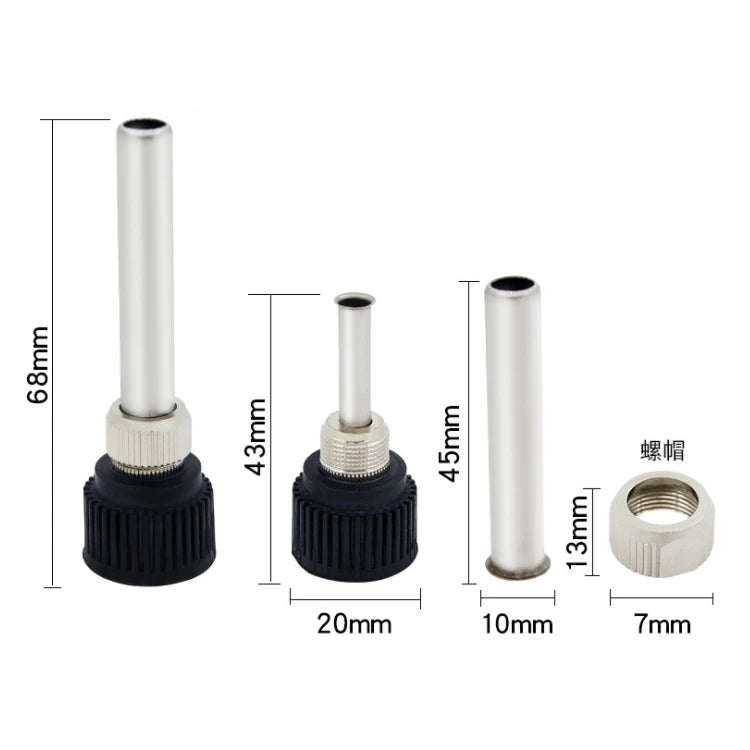3pcs Soldering Station Iron Handle Adapter Bushing Soldering Tip Barrel Fit for 907 Soldering Iron Spare Parts