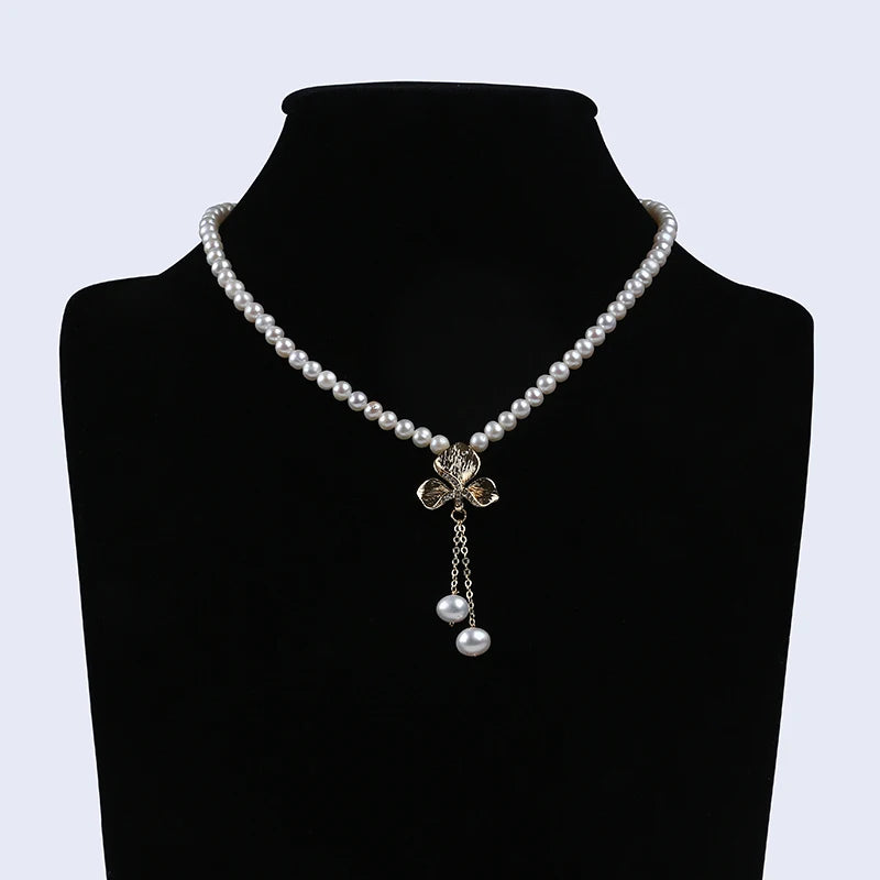 Zhuji Simple Design Pendant Potato Pearl Necklace Elegant Jewelry for Women