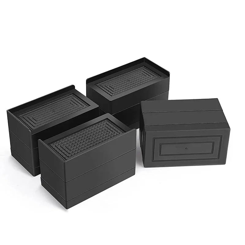 Bed Furniture Risers 3 Inch Heavy DutyRectangle Bed Lifters Height Lifts