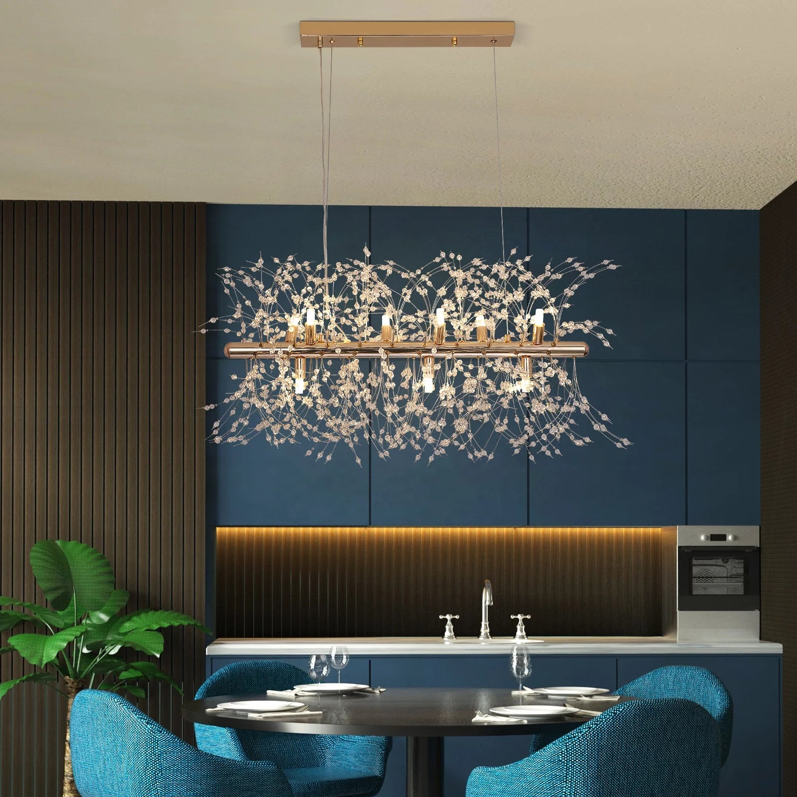 Modern American Style Personality Dandelion Crystal Chandelier Living Room  Fashion Clothing Store bar Pendant Lamp