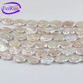 FEIRUN 14-15mm Baroque Nucleated Shape AA+ Grade Natural Freshwater Pearl Strand
