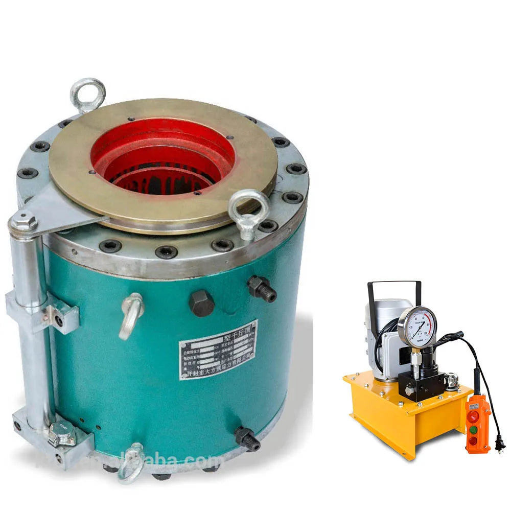 Post Tensioning Construction Telescopic Hydraulic Cylinder Hydraulic Jack 200 Ton 80 100 Ton Electric Hydraulic Jack for Bridge