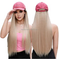 Hot sales baseball cap Hair Wig Straight Synthetic Wigs Pink Hat Wig Suitable for outdoor wear by European American women hair MegaBDM