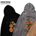 OEM New Design Custom Hooded 100% Cotton Oversized Knitted Winter Print Pullover Hoodies with Custom Logo Embroidery for Men