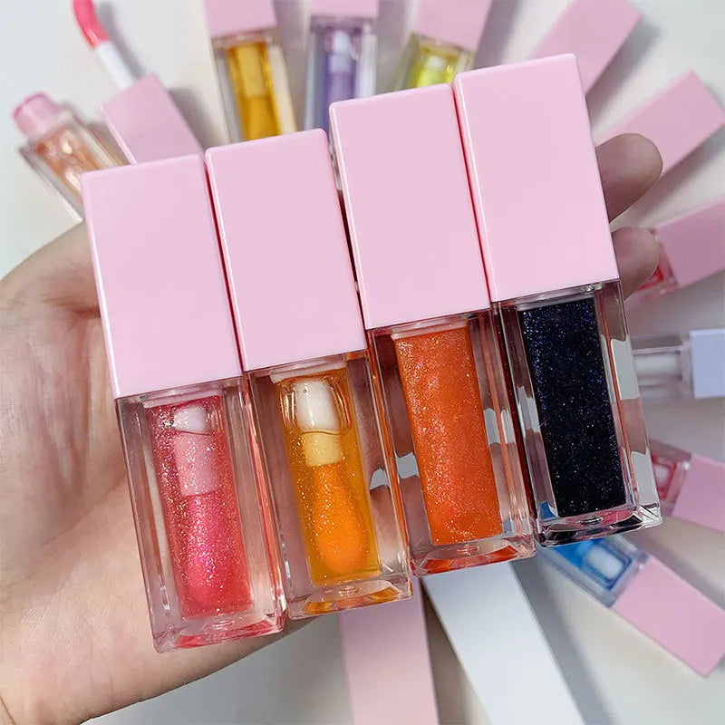 Lipgloss Vendor Wholesale Color Changing Lip Gloss Custom logo Glossy Flavouring Oil clear Vegan Lip Plumper Gloss Private Label