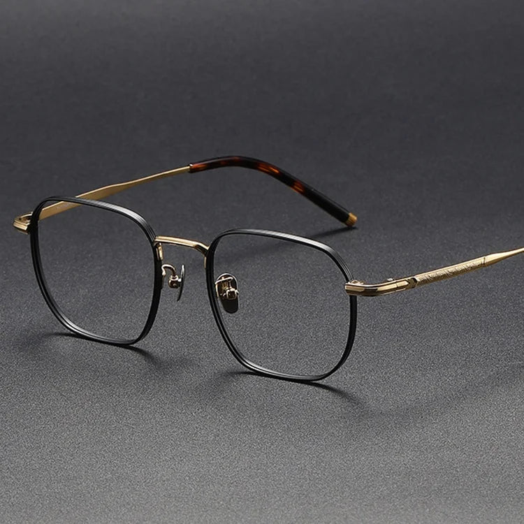 Full Titanium Unisex Optical Frames 2024 Fashionable Blue Light Blocking Reading Eyewear Custom Logo Spectacles