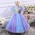 Long Princess Flower Girl Dress Summer Tutu Birthday Party Kids for Children's Costume Teenager Prom Designs