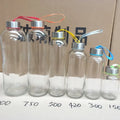 Custom 150ml 300ml 420ml 500ml 1000ml Reusable High Temperature Resistant Portable Tall Glass Bottle Glass Cup With SCrew Cap