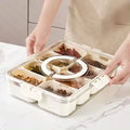 Portable Spice Storage Container Snack Storage Box Snackle Box Clear Divided Serving Tray Snackle Box with Lid and Handle