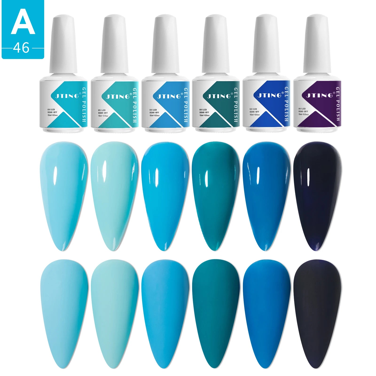 JTING Gel Polish Oem Manufacture Free Color Book Professional Nail Gel Uv 6Colors Collection Custom 15ml Gel Nail Polish Bottle